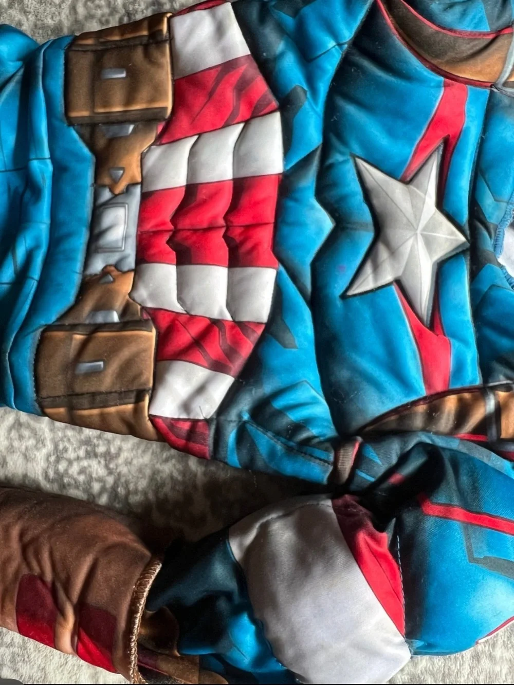 Kids Captain America Superhero Costume with Mask - Picture 6 of 8